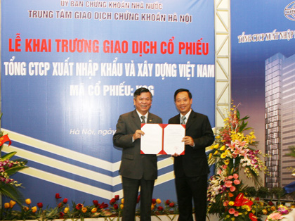  	Cổ phiếu VINACONEX (VCG) chào sàn